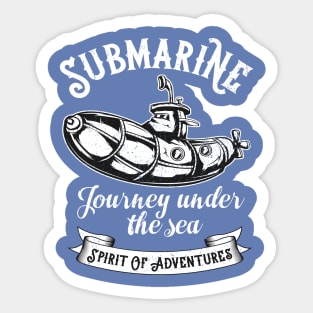 Submarine journey under the sea Sticker